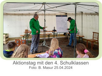 Aktionstag mit den 4. Schulklassen Foto: B. Masur 25.04.2024