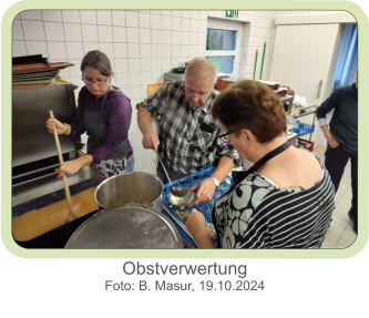 Obstverwertung  Foto: B. Masur, 19.10.2024