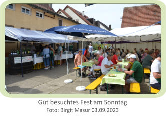 Gut besuchtes Fest am Sonntag Foto: Birgit Masur 03.09.2023