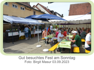 Gut besuchtes Fest am Sonntag Foto: Birgit Masur 03.09.2023