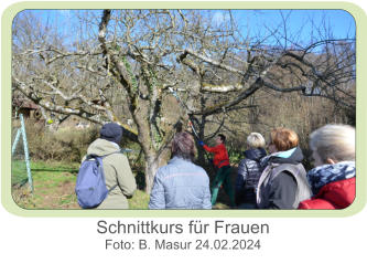 Schnittkurs für Frauen Foto: B. Masur 24.02.2024