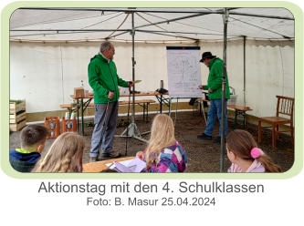 Aktionstag mit den 4. Schulklassen Foto: B. Masur 25.04.2024