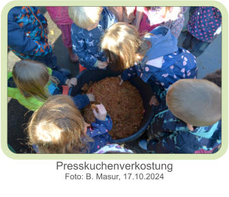 Presskuchenverkostung  Foto: B. Masur, 17.10.2024