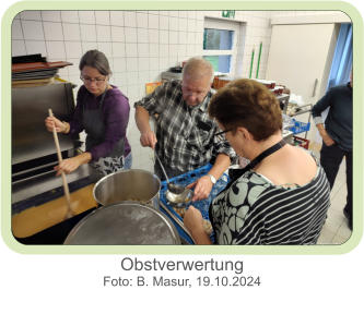 Obstverwertung  Foto: B. Masur, 19.10.2024