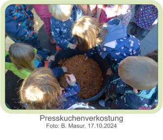 Presskuchenverkostung  Foto: B. Masur, 17.10.2024