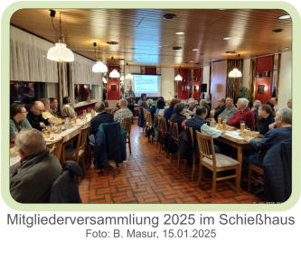 Mitgliederversammliung 2025 im Schießhaus  Foto: B. Masur, 15.01.2025