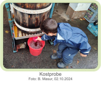 Kostprobe  Foto: B. Masur, 02.10.2024